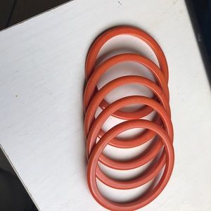 VINTAGE  PLASTIC ORANGE BRACELETS